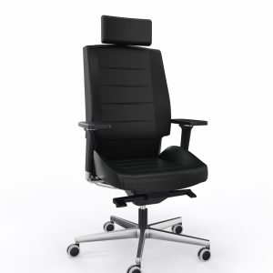 Fauteuil ergonomique 24/24 AZKAR, PVC enduit | ANTHRACITE