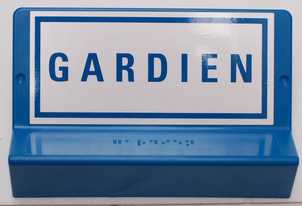 Signalétique braille gardien