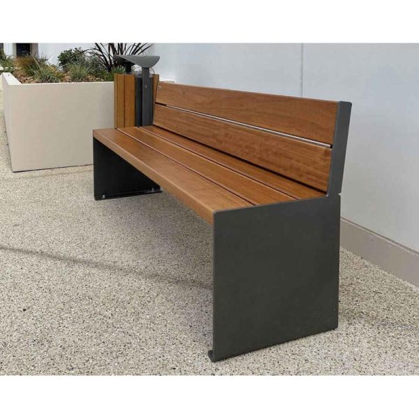 Banc bois et acier KUB – Image 4