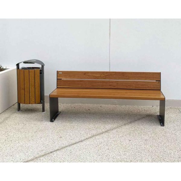 Banc bois et acier KUB – Image 5