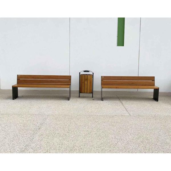 Banc bois et acier KUB – Image 6