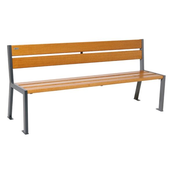 Banc bois et acier Silaos® 5 lames