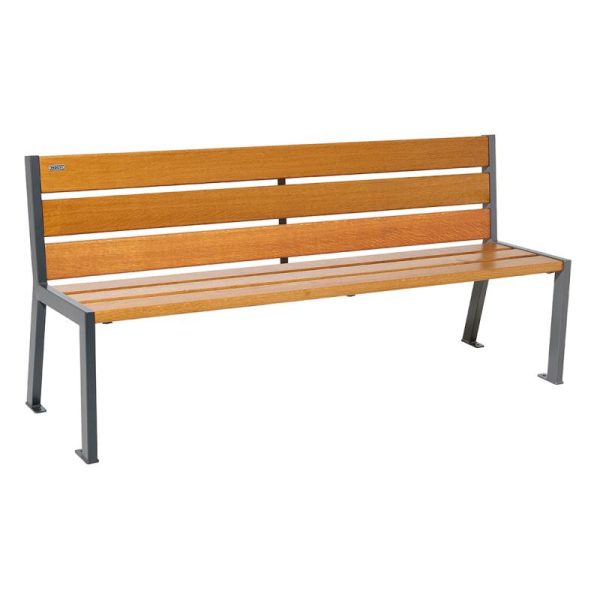 Banc bois et acier Silaos® 6 lames