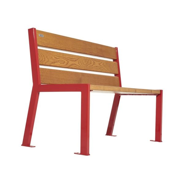 Banc bois et acier Silaos® 6 lames – Image 10