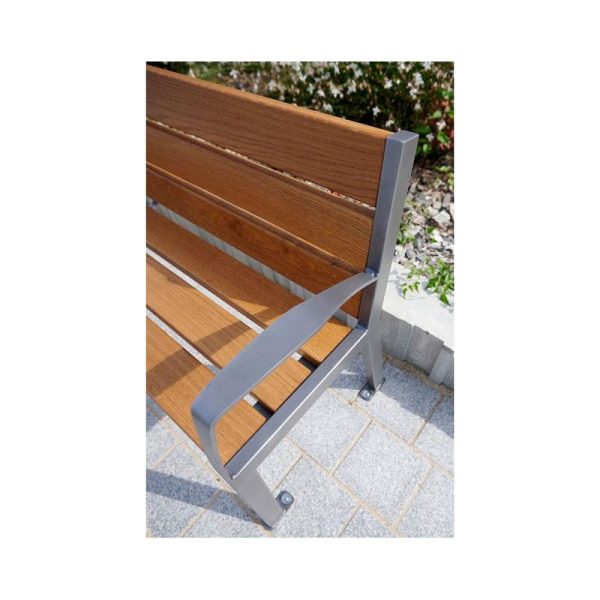 Banc bois et acier Silaos® 6 lames – Image 11