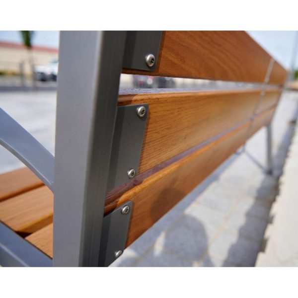 Banc bois et acier Silaos® 6 lames – Image 14