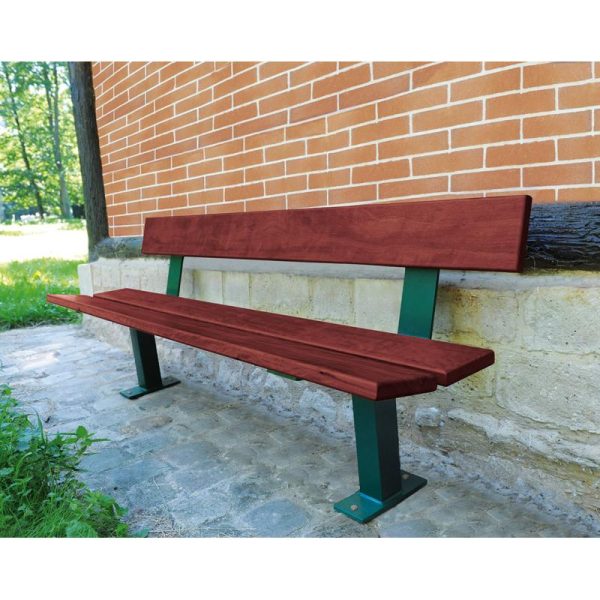 Banc bois et acier Pagode – Image 3