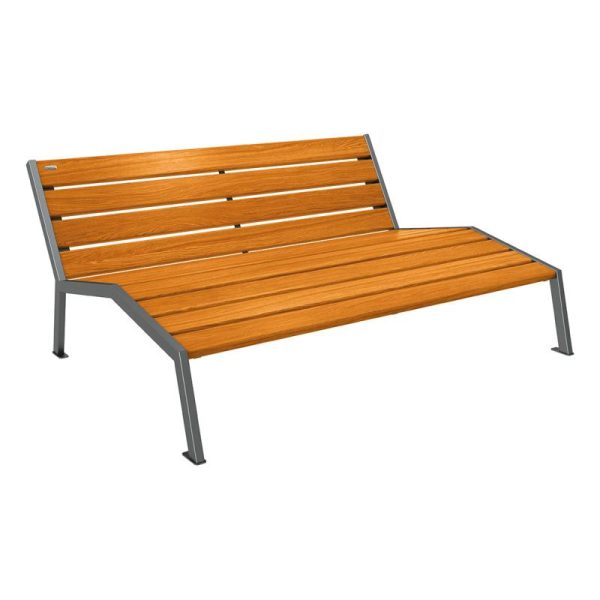 Chaise longue bois et acier Silaos®